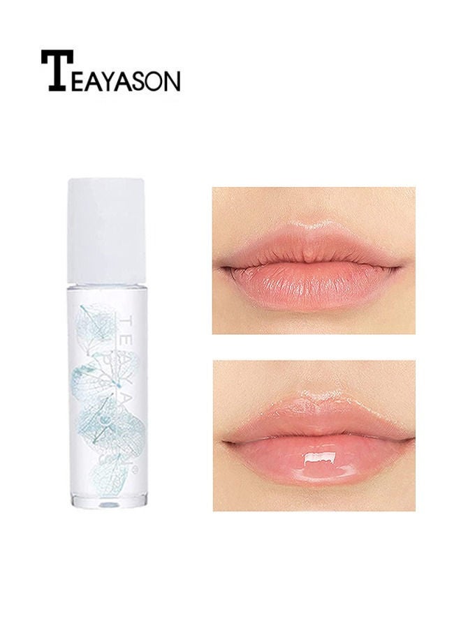 TEAYASON Flower Roll-on Lip Gloss - Flower Rolling Ball Moisturizing Lip Balm - Colorless Moisturizing Lip Oil - Long Lasting Moisturizing Shining Lip Gloss With Natural Plant Extracts - Image 1