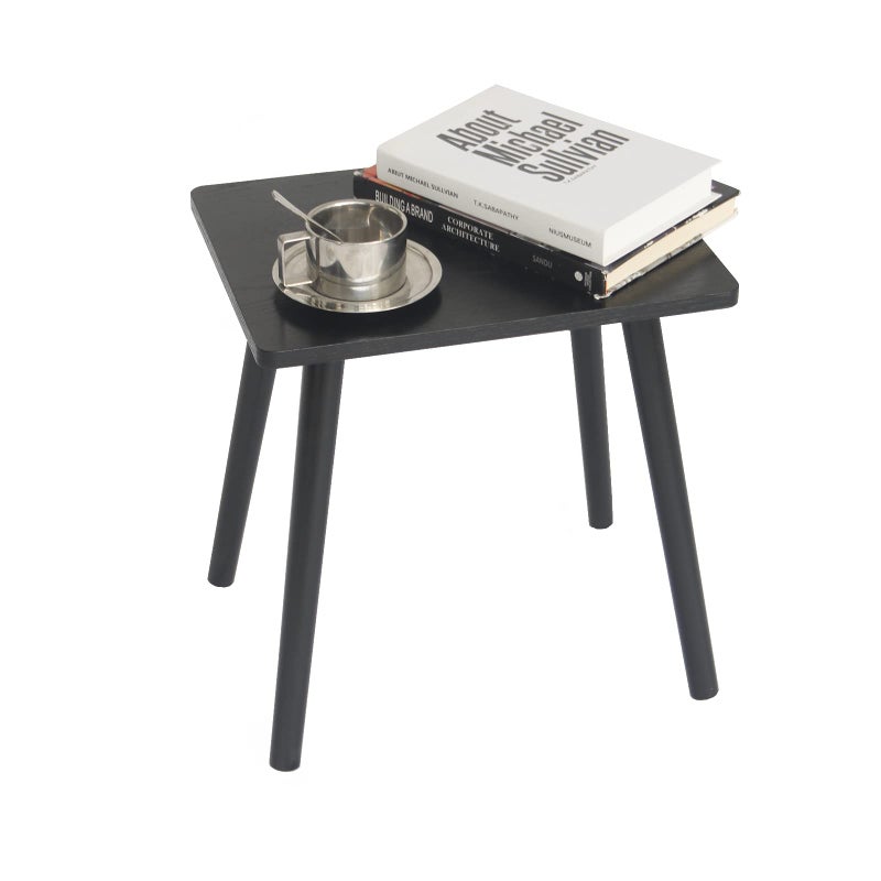 AWASEN Side Table, Small Black End Table for Living Room Bedroom Office Small Spaces, Modern Accent Side Table Nightstand with Solid Wood, Easy Assembly, (Black) - Image 1