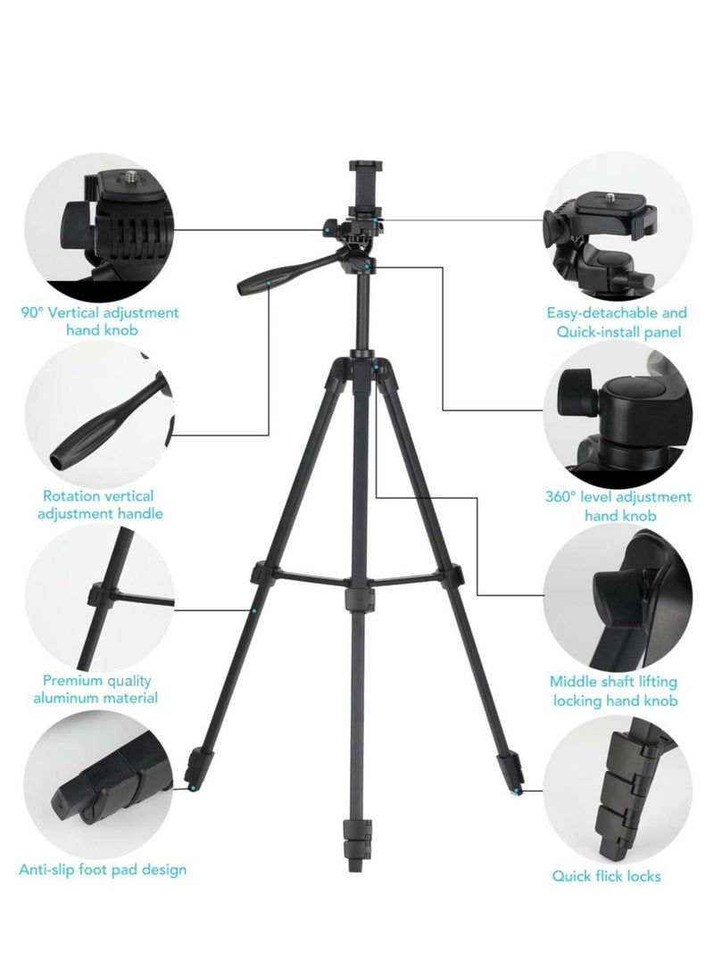 ELTRAZONE Flexible Tripod, Eocean 136cm Extendable Phone Tripod Stand with Carry Bag,Cell Phone Tripod with Wireless Remote,Universal Tripod for Video Selfie,iPhone Tripod Stand Travel Camera Tripod - Image 2