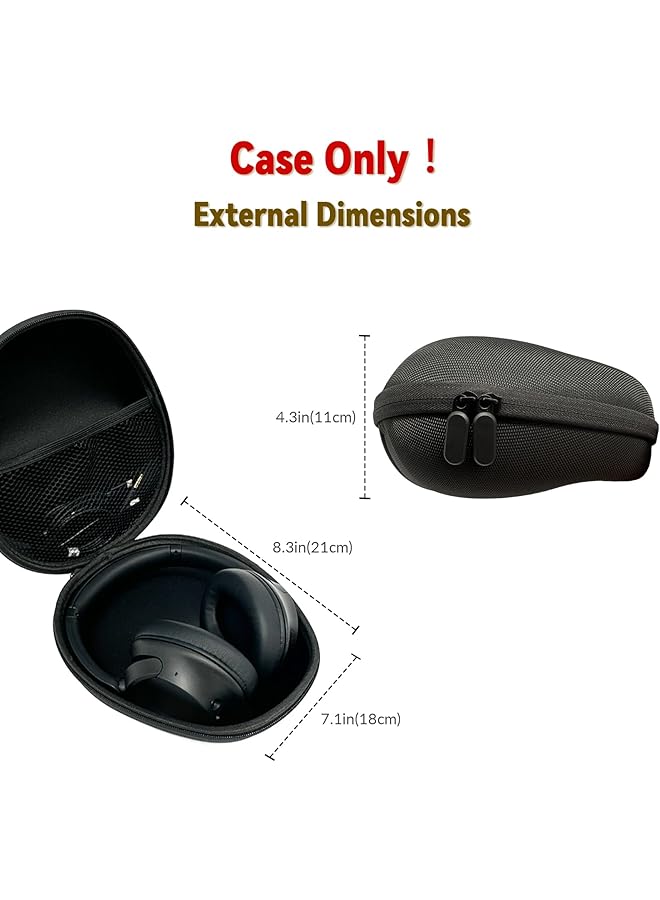erorex Universal Hard Travel Case For Sony Zx Series Mdr Wh Bose Quietcomfort Qc Ultra 45 35 Jbl Tune Live Sennheiser Hd Beats Studio Pro Thor Sentey Ls Skullcandy Crusher Evo Headphones - Image 2