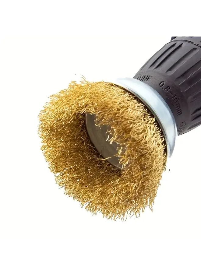 3Pcs Bowl Shaped Steel Wire Wheel Rust Removal Brush 6mm Handle For Electric Drill - Image 5