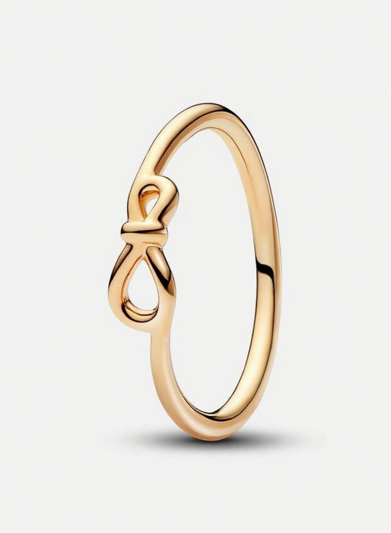 DORA 14k Gold-plated Infinity Knot Ring for Women - Image 1
