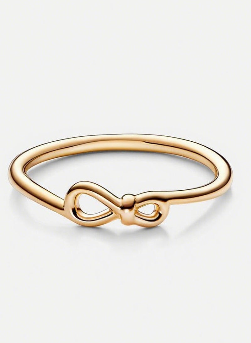 DORA 14k Gold-plated Infinity Knot Ring for Women - Image 2
