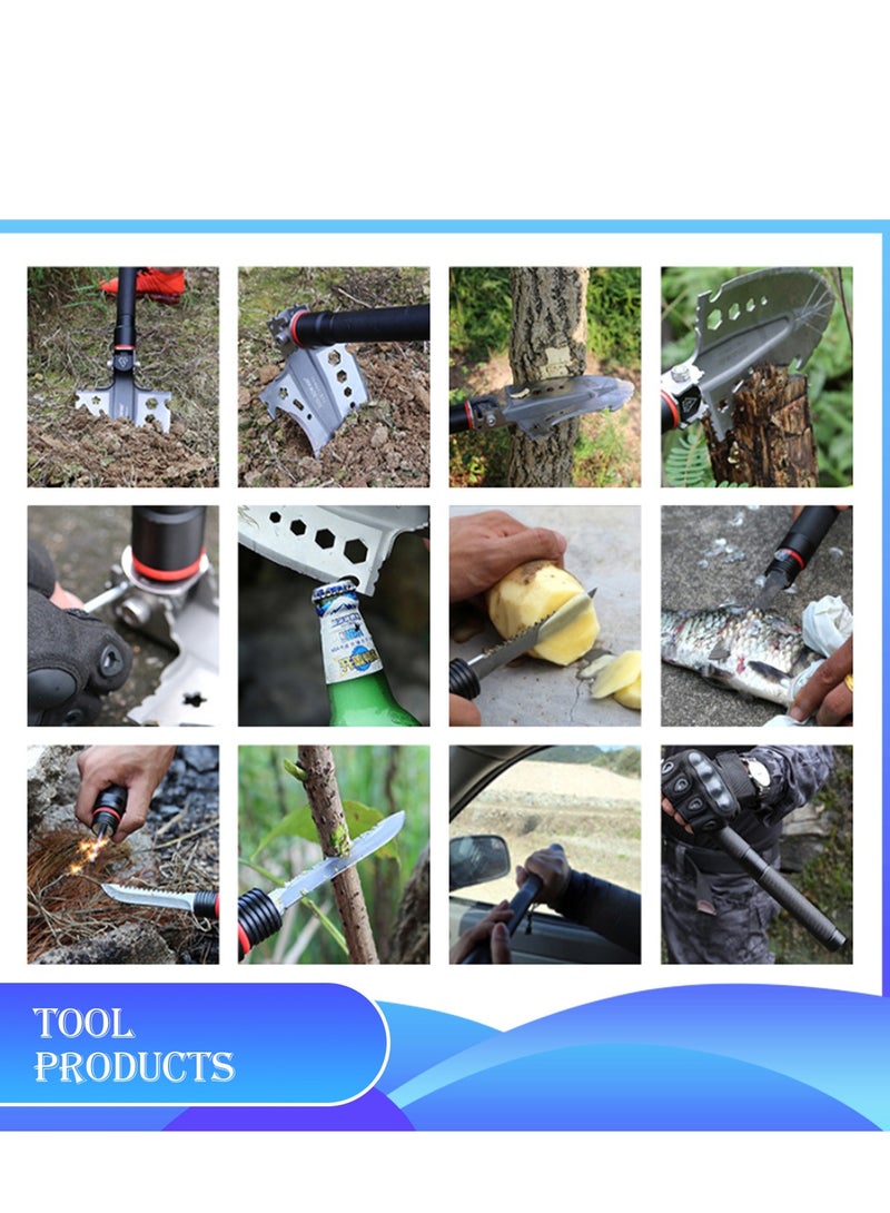 Manful Multi-Functional Survival Tactical Shovel with Accessories - Image 5