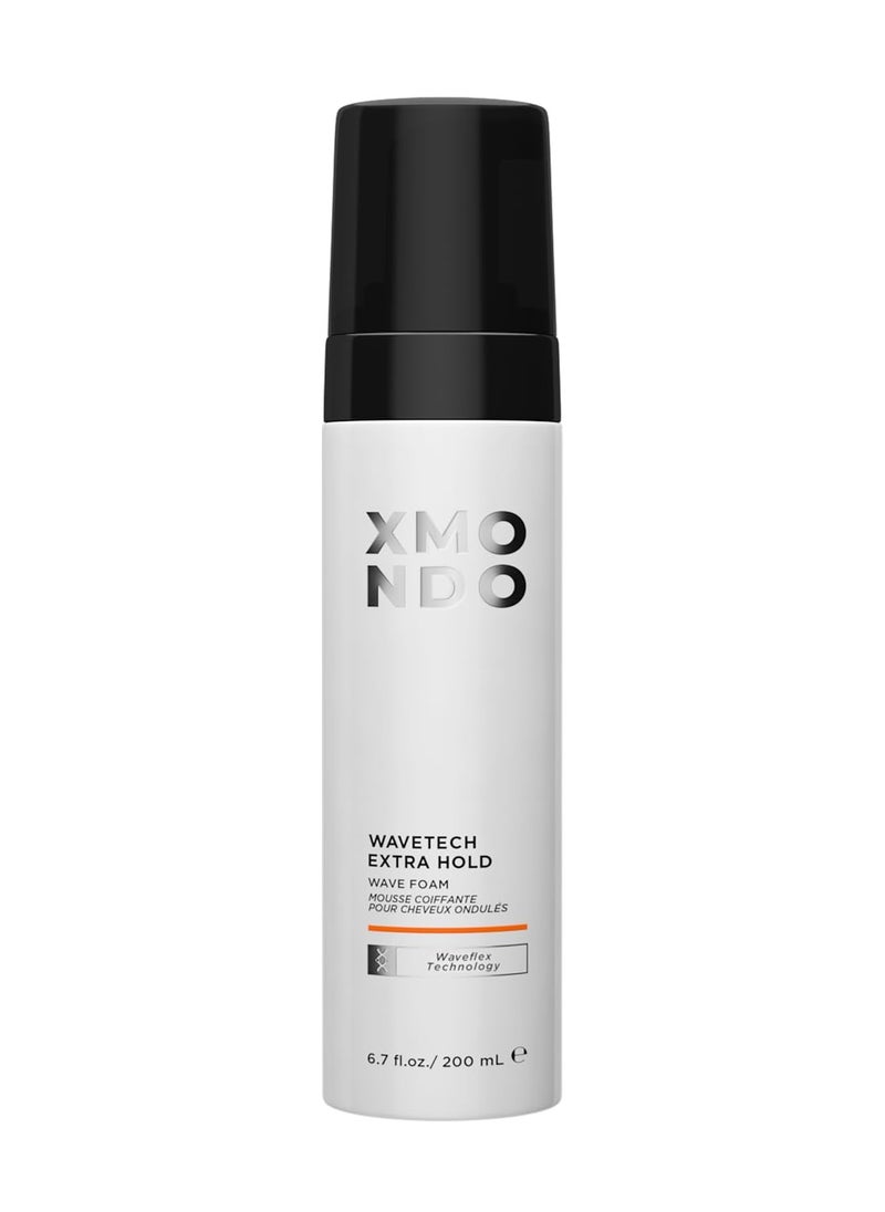XMONDO XMONDO Hair Wavetech Extra Hold Wave Foam - Vegan Formula with Pro-Vitamin B5 and Anti-Frizz Nutrients to Fight Static, Control Frizz, and Enhance Your Wavy Hair, 6.7 Fl Oz 1-Pack  - Image 1