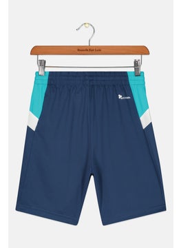 Hummel Kids Boy Sportswear Fit Brand Logo Training Shorts, Navy  - Image 2