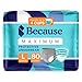 Because Maximum Incontinence Underwear for Men Heavy Bladder Leak Protection Ideal for Overnight Leakage Sleek Invisible Fit Grey Large Absorbs 4 Cups 80 Count 4 Packs of 20 - Image 1