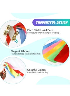 Excefore Cheering Sticks, 4 PCS Thunder Sticks Cheerleading Cheering Sticks, for Sports Cheers Ball Dance Basketball Football Noisemakers  - Image 3