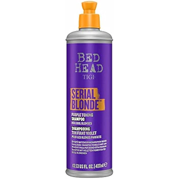 BED HEAD - PURPLE TONING SHAMPOO FOR CHEMICALLY TREATED HAIR - SERIAL BLONDE SULFATE-FREE SHAMPOO, 400 ML