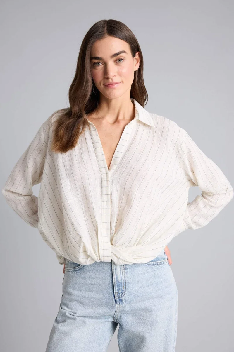 ديفاكتو Regular Fit Shirt Collar Striped Long Sleeve Shirt