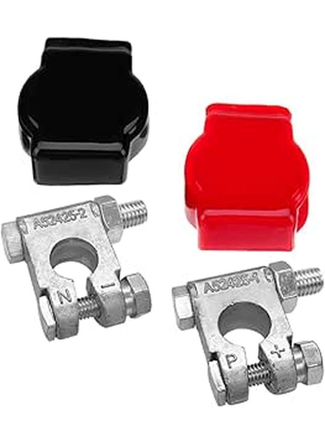 Military Grade Battery Terminal Post Kit with Flame Retardant Covers for Car Truck RV Boat - Image 1