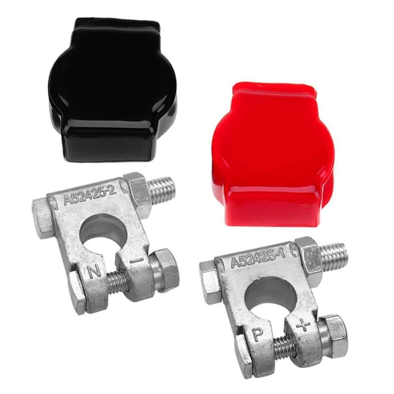 Military Grade Battery Terminal Post Kit with Flame Retardant Covers for Car Truck RV Boat - Image 2