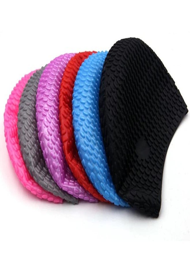 Kriva Stylish Adult Swimming Cap Waterproof Silicone Waterdrop Cover (Black) - Image 4