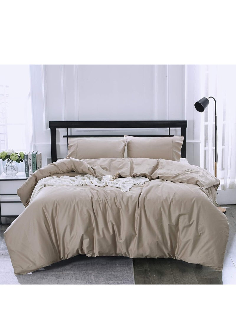 ECVV طقم غطاء لحاف قطني بسحاب إغلاق بما في ذلك أكياس الوسائد لسرير مزدوج في غرفة النوم أو غرفة الأطفال أو غرفة الضيوف - Image 2