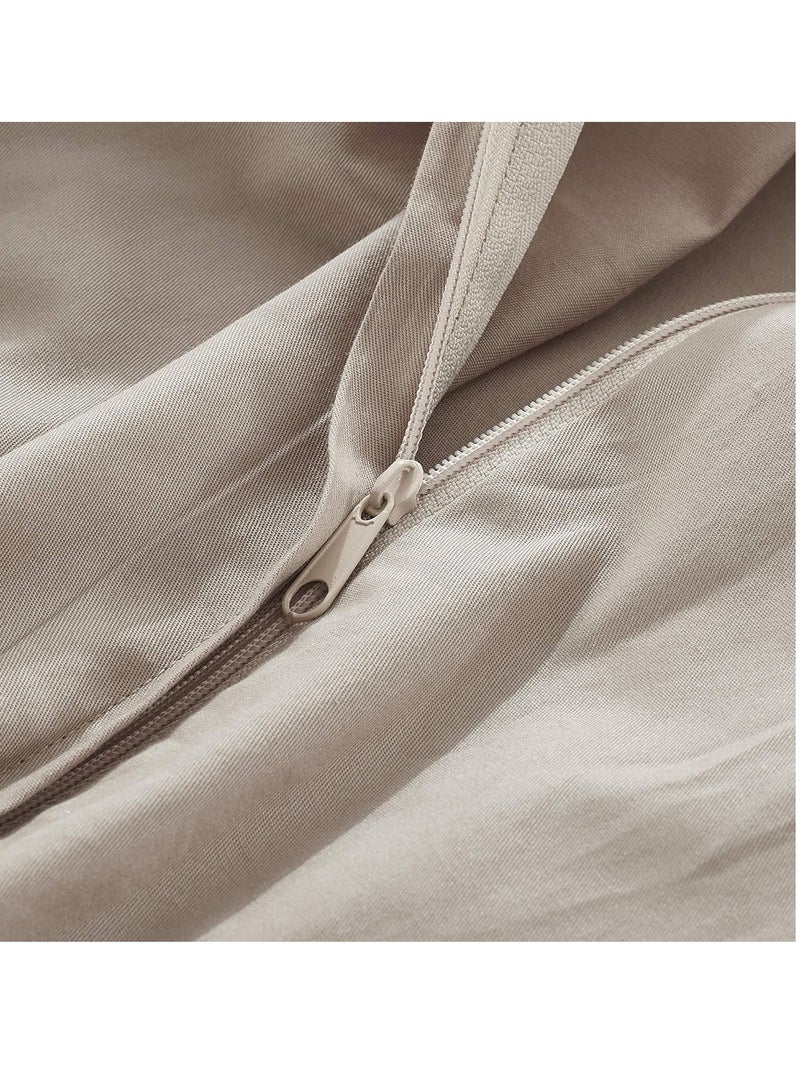 ECVV طقم غطاء لحاف قطني بسحاب إغلاق بما في ذلك أكياس الوسائد لسرير مزدوج في غرفة النوم أو غرفة الأطفال أو غرفة الضيوف - Image 3