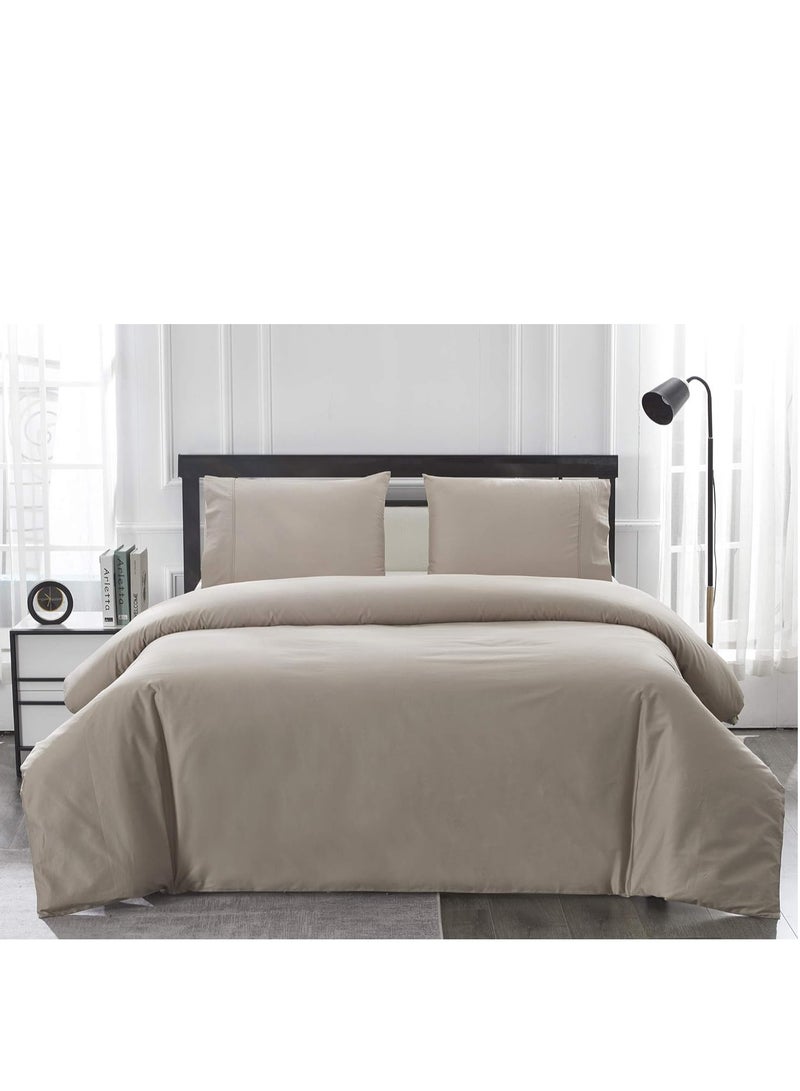 ECVV طقم غطاء لحاف قطني بسحاب إغلاق بما في ذلك أكياس الوسائد لسرير مزدوج في غرفة النوم أو غرفة الأطفال أو غرفة الضيوف - Image 4