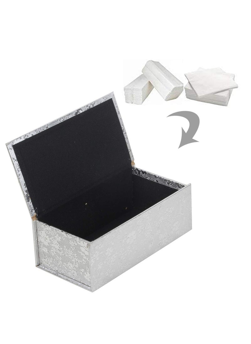 Prostuff.in Prostuffin Attractive Tissue Box Tissue Paper Holder Paper Napkin Storage for Home Car Silver  - Image 2