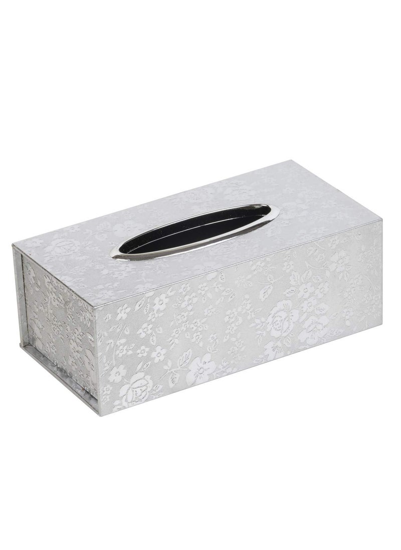 Prostuff.in Prostuffin Attractive Tissue Box Tissue Paper Holder Paper Napkin Storage for Home Car Silver  - Image 1