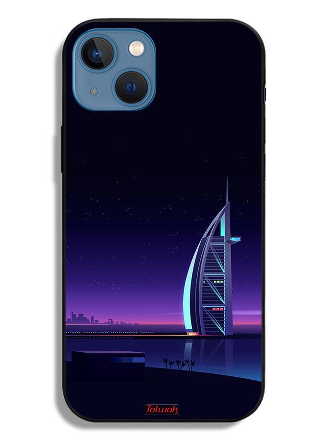 Tolwak Apple iPhone 13 Protective Case Burj Arab Digital Art  - Image 2