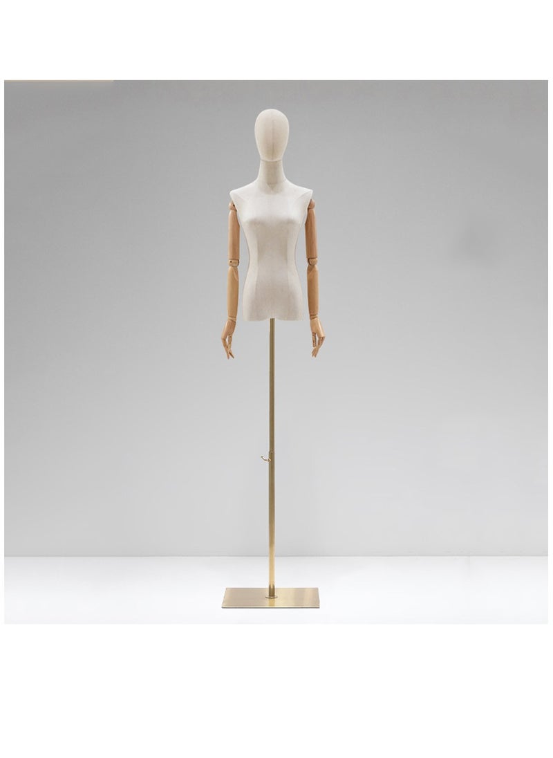Arabest - Female Mannequin Dress Form, Adjustable Height Model Body Display Torso with Metal Square Base Stand, Multipurpose Body Manikin for Dress Jewelry Sewing Clothing - Image 1