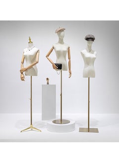 Arabest Female Mannequin Dress Form, Adjustable Height Model Body Display Torso with Metal Square Base Stand, Multipurpose Body Manikin for Dress Jewelry Sewing Clothing  - Image 2