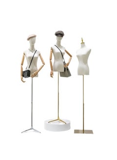 Arabest Female Mannequin Dress Form, Adjustable Height Model Body Display Torso with Metal Square Base Stand, Multipurpose Body Manikin for Dress Jewelry Sewing Clothing  - Image 3