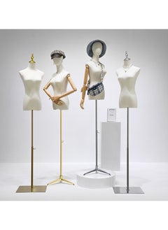 Arabest Female Mannequin Dress Form, Adjustable Height Model Body Display Torso with Metal Square Base Stand, Multipurpose Body Manikin for Dress Jewelry Sewing Clothing  - Image 4