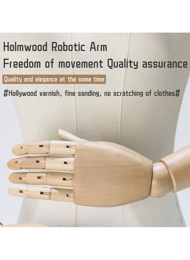 Arabest - Female Mannequin Dress Form, Adjustable Height Model Body Display Torso with Metal Square Base Stand, Multipurpose Body Manikin for Dress Jewelry Sewing Clothing - Image 1