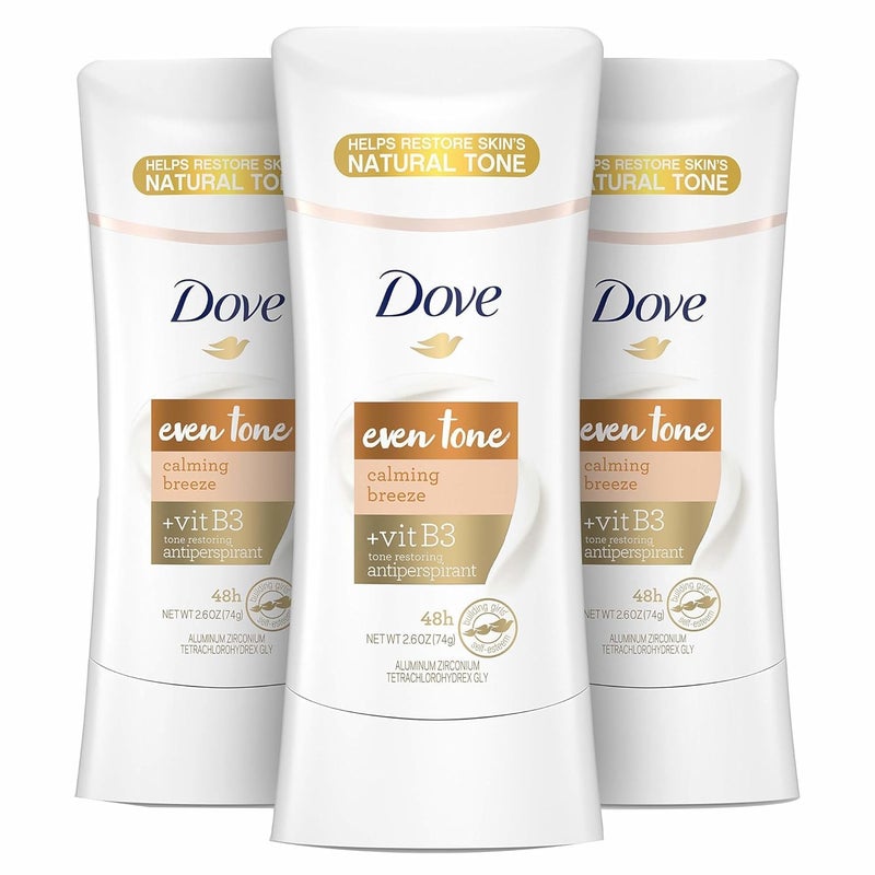 Dove دوف مضاد التعرق مزيل العرق بعطر زهرة التفاح وزبدة المانجو 3 قطع للبشرة غير المتساوية 2.6 أونصة
