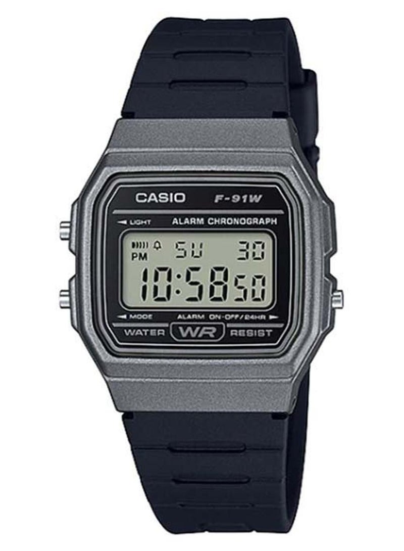 CASIO Unisex Resin Digital Wrist Watch F-91WM-1BDF - Image 1