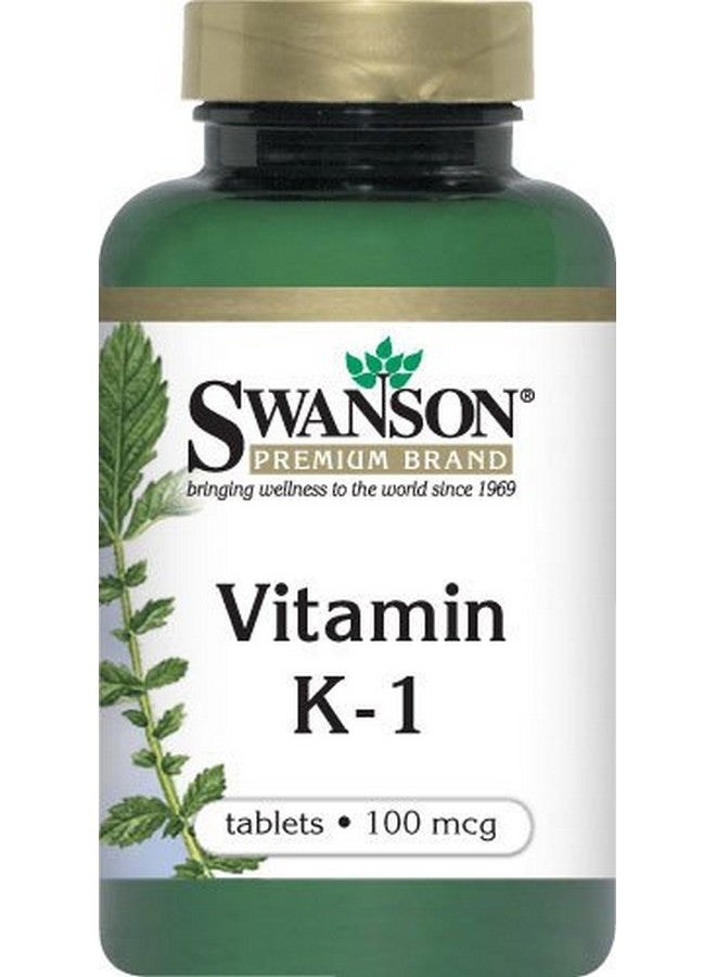 Swanson Vitamin K-1 100 mcg 100 Tabs - Image 2