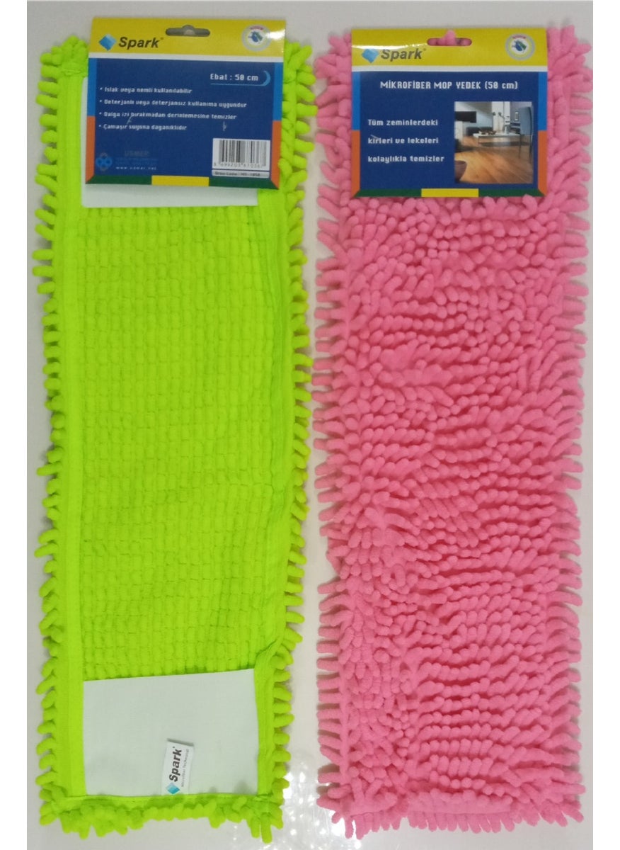 Spark 2 Pieces Pasta Mop Tip Microfiber Mop Replacement 50 cm  - Image 4