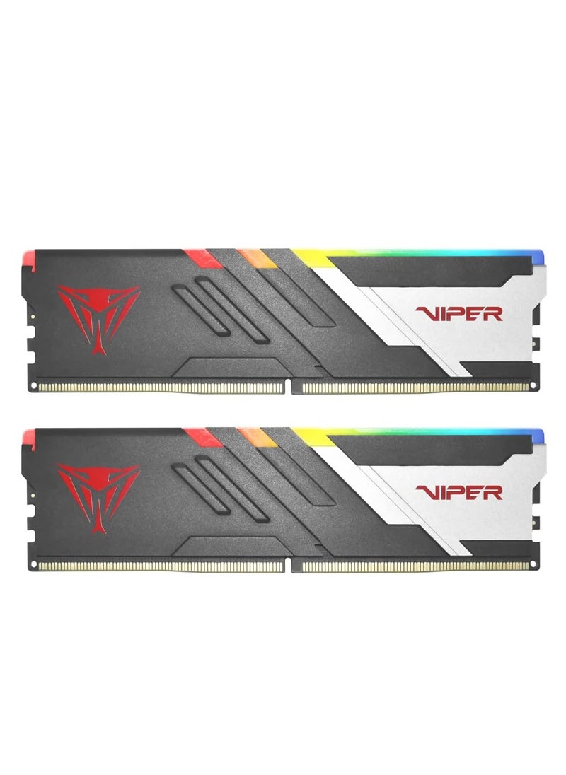 PATRIOT - Viper Venom RGB DDR5 RAM 64GB (2X32GB) 6000MT/s CL30 UDIMM Desktop Gaming Memory Kit - PVVR564G600C30K - Image 1