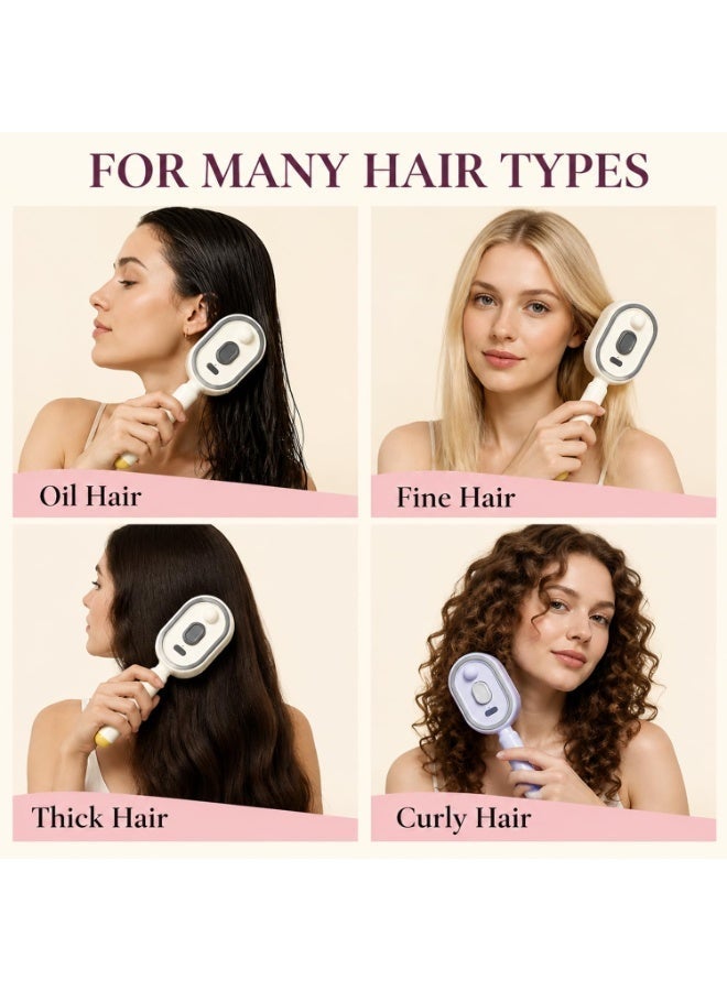3-in-1 Electric Scalp Massager Hair Brush with Red Light Therapy & Essential Oil Spray - Image 5