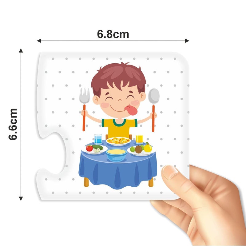 Webby Action Word 2 Pieces Learning Pack Jigsaw Puzzle, Montessori Early Educational Pre School Puzzle Toys for 3+ Years Kid - Image 3