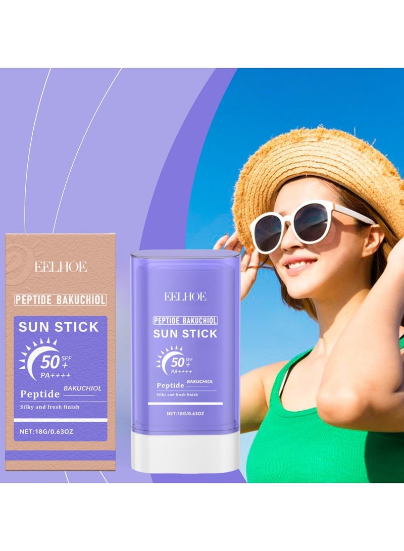 EELHOE Anti-Aging Moisturizing Sunscreen Stick, Gentle and Refreshing Texture for Outdoor UV Protection Skin Care, Moisturizing Protection Stick 18g - Image 1