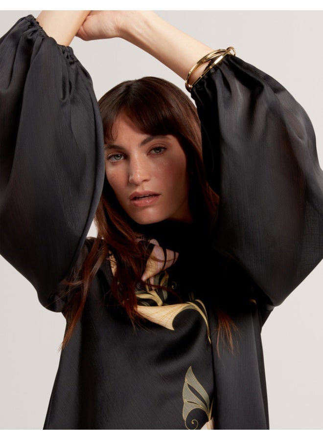 Ted Baker NECK TIE PRINTED MINI DRESS - Image 4