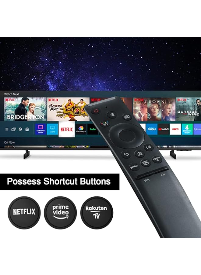 HuHa AWH New Universal Remote Replacement for Samsung Smart TV remotes LCD LED UHD QLED TVs, with 3 Hotkeys Buttons  - Image 2