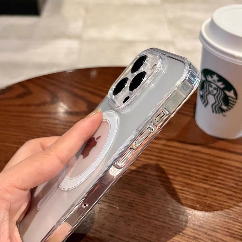 Magnetic Wireless Charging Phone Case for iPhone 17 Pro Max, Clear TPU - Image 5