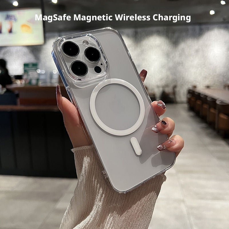Magnetic Wireless Charging Phone Case for iPhone 17 Pro Max, Clear TPU - Image 2