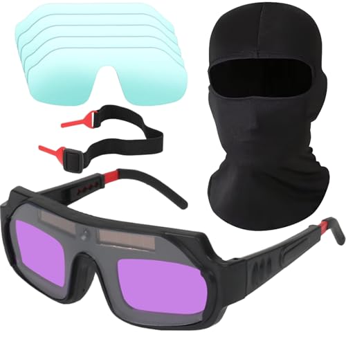 CartHome Welding Glass, Welding Goggles with Auto Darkening, Adjustable Safety Goggles for Welding Work Ideal Gift for Professional Welders To Protect Their Eyes - Image 1