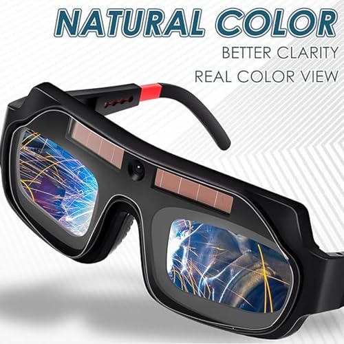 CartHome Welding Glass, Welding Goggles with Auto Darkening, Adjustable Safety Goggles for Welding Work Ideal Gift for Professional Welders To Protect Their Eyes - Image 3