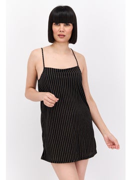 Hurley Women Stripe Beachwear Dress, Black  - Image 1