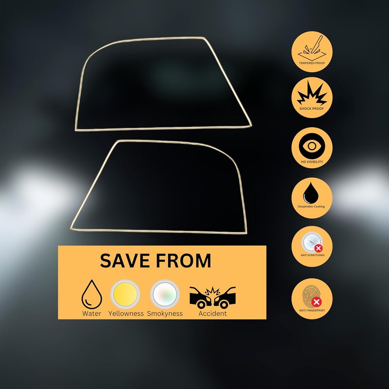 10H2 Self Adhesive Car Headlight Tempered Glass | Headlight Protector | Scratch Resistant | DIY | UV Protection | Weather-Resistant | Gloss Finish |Compatible with Tata New/Old Cars (Nexon 3rd Gen) - Image 5