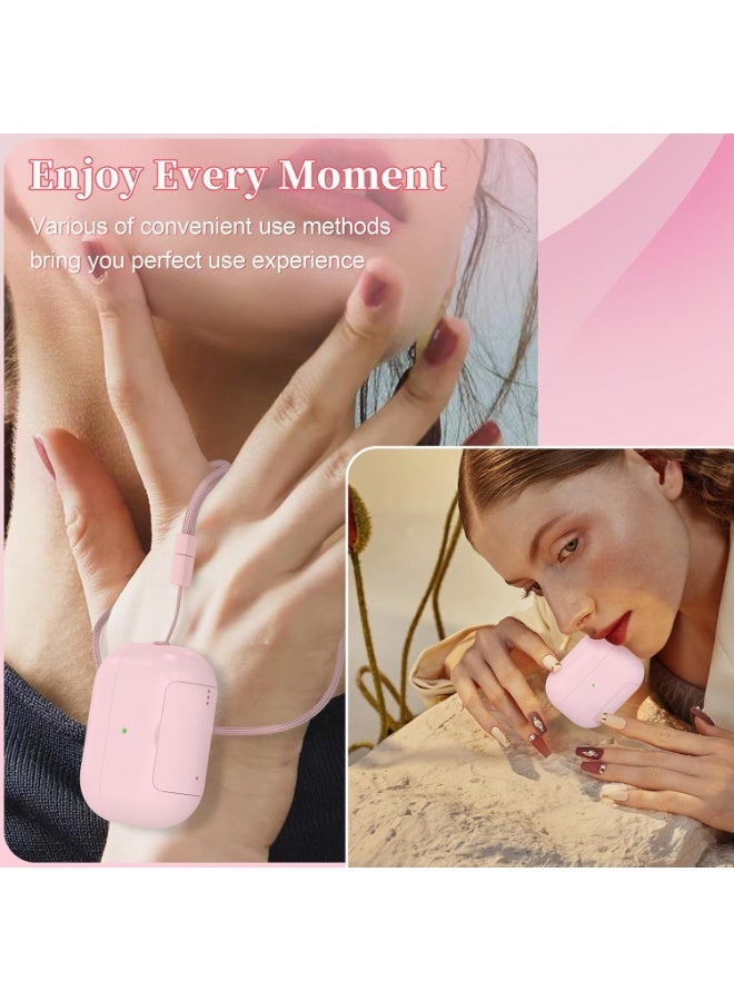 جراب حماية لسماعات 2 AirPods Pro من الجيل الثاني/الأول، حامل قابل للتعديل مانع للانزلاق، طلاء مقاوم لبصمات الأصابع، غطاء حماية كامل ضد السقوط مع حبل، لون وردي (وردي) - Image 4