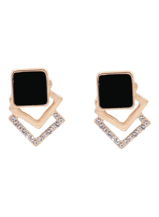 J&J 925 Sterling Silver Diamond Studded Earrings - Image 1