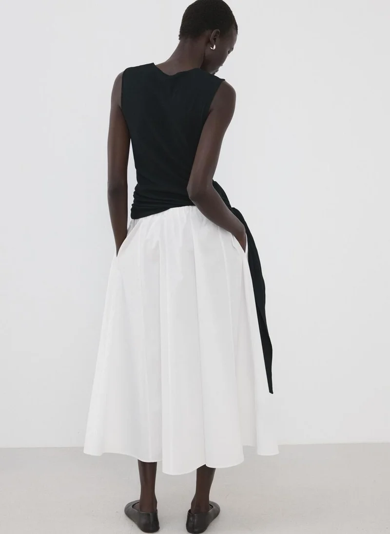 MANGO Flared cotton skirt