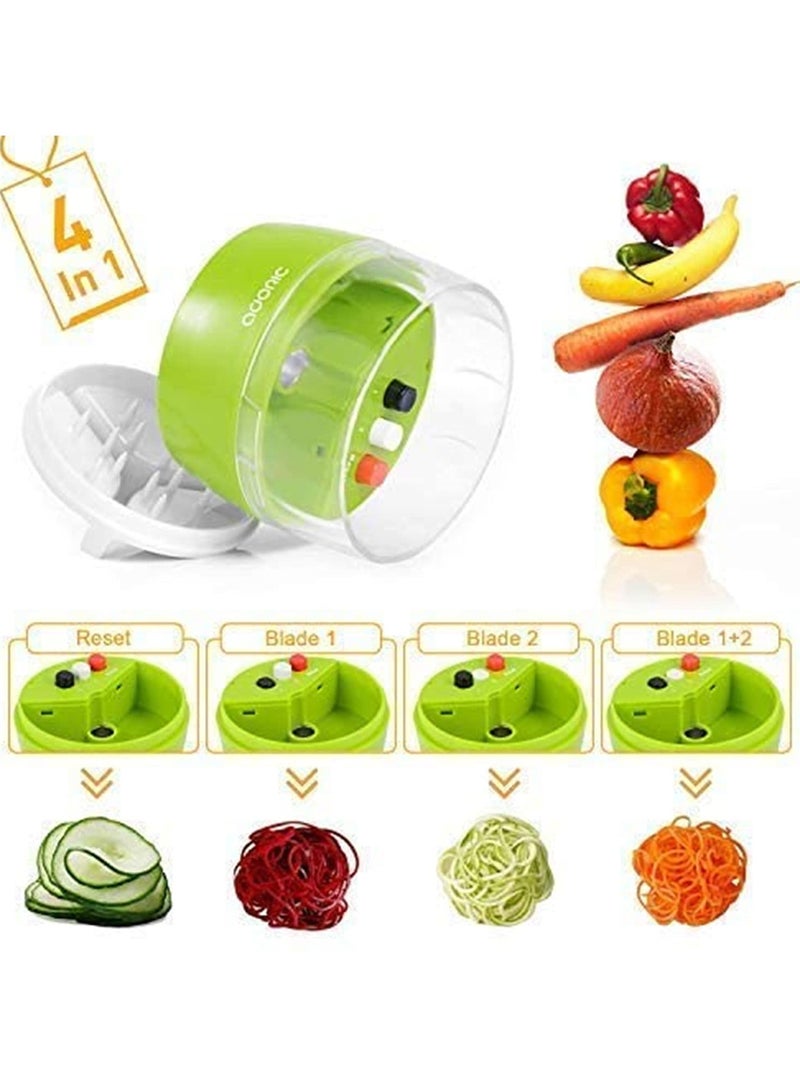 4 in 1 Handheld Vegetable Spiralizer Vegetable Slicer and Chopper for Zucchini Pasta Courgette Spaghetti Sweet Potato Cucumber Carrot Kitchen Gadgets for Healthy Cooking - Image 3