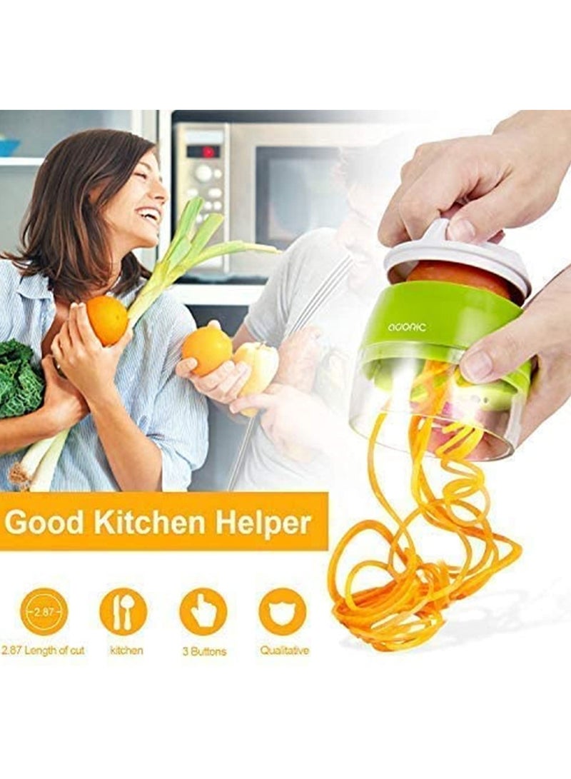 4 in 1 Handheld Vegetable Spiralizer Vegetable Slicer and Chopper for Zucchini Pasta Courgette Spaghetti Sweet Potato Cucumber Carrot Kitchen Gadgets for Healthy Cooking - Image 5