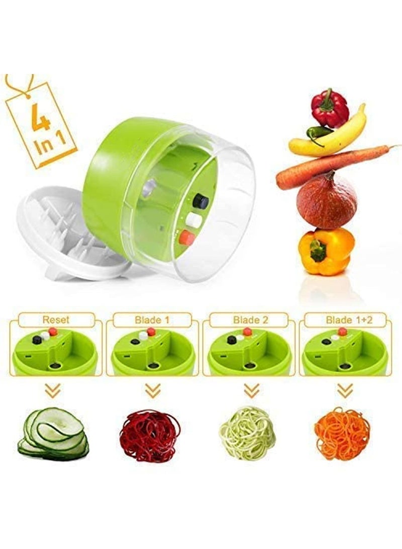 1PCS 4 in 1 Handheld Vegetable Spiralizer Vegetable Slicer and Chopper for Zucchini Pasta Courgette Spaghetti Sweet Potato Cucumber Carrot Kitchen Gadgets for Healthy Cooking - Image 3